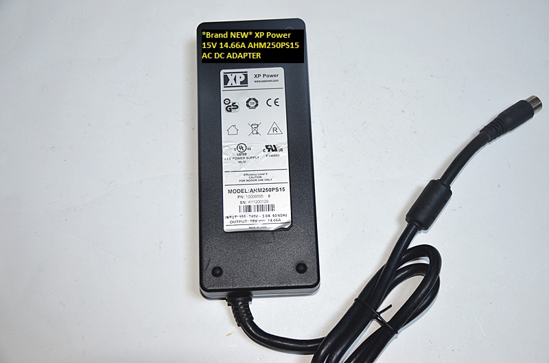 *Brand NEW* XP Power AHM250PS15 15V 14.66A AC DC ADAPTER Item Name: Brand:XP Power Model:AHM250PS1